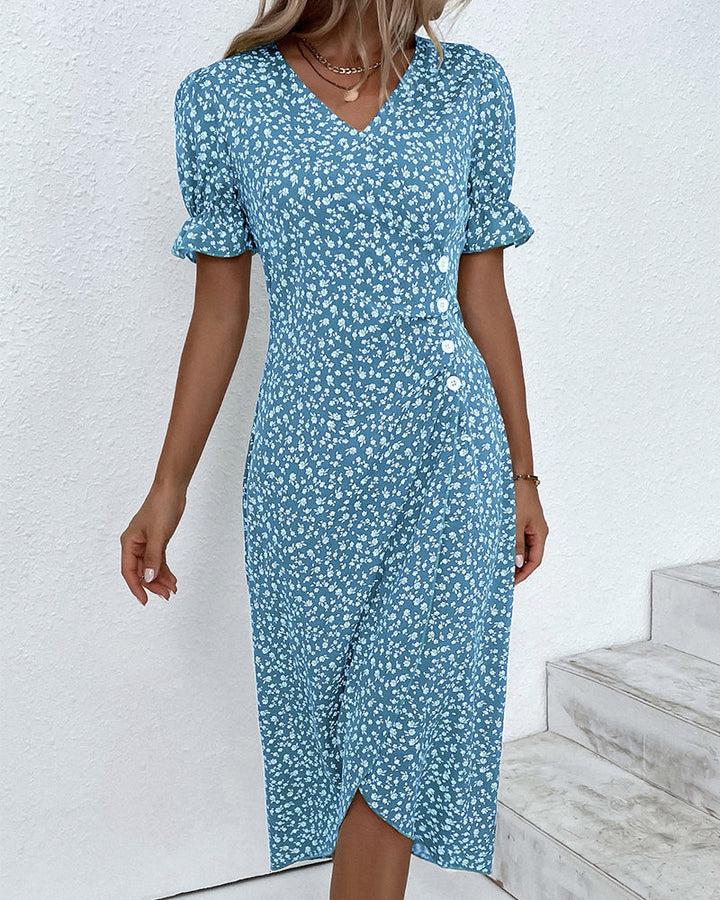 Judith | Sukienka V-Neck Fresh Bloom