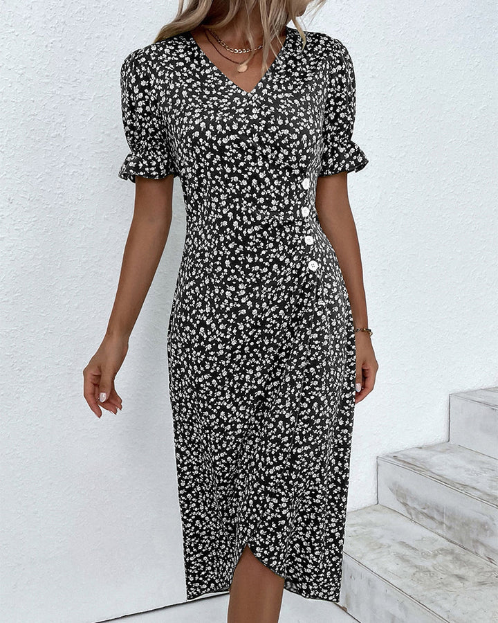 Judith | Sukienka V-Neck Fresh Bloom