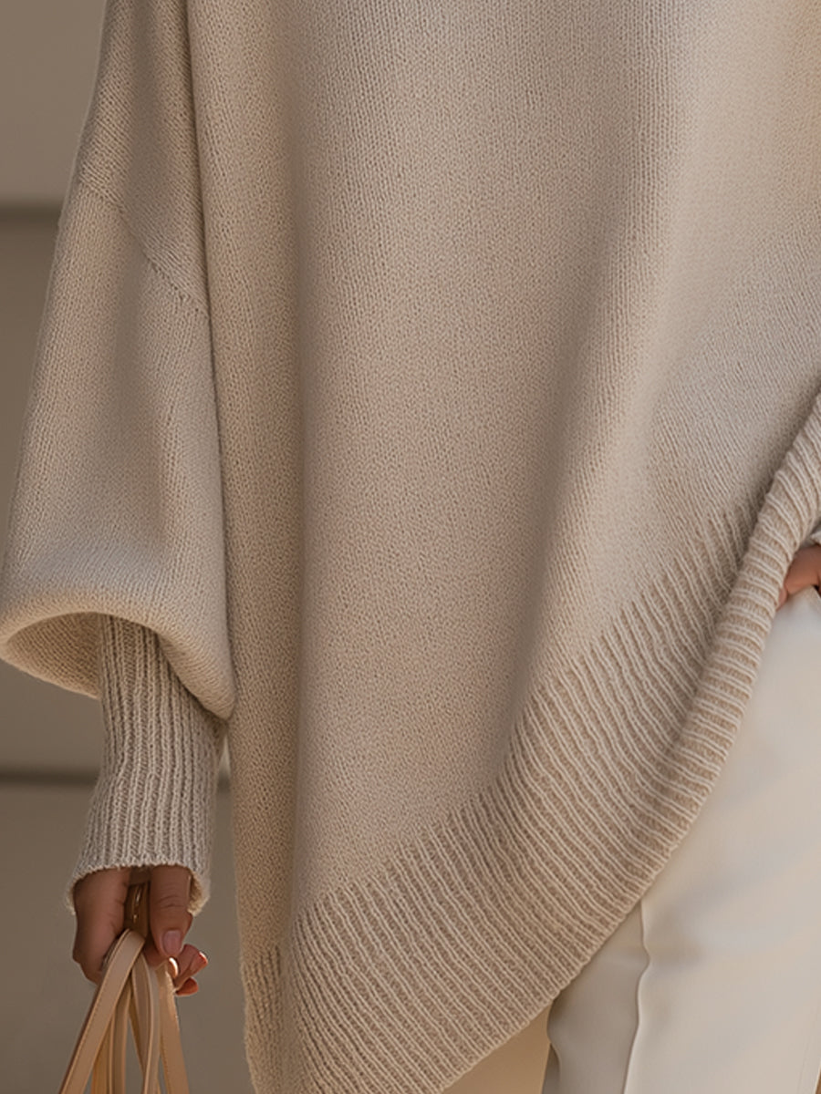 Evelyne – Elegancki sweter z asymetrycznym dołem
