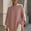 Evelyne – Elegancki sweter z asymetrycznym dołem