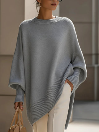 Evelyne – Elegancki sweter z asymetrycznym dołem
