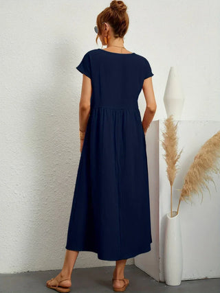 Gabrielle™ — Elegancka, midi sukienka o swobodnym kroju