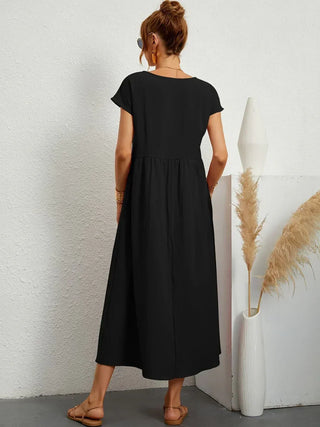 Gabrielle™ — Elegancka, midi sukienka o swobodnym kroju