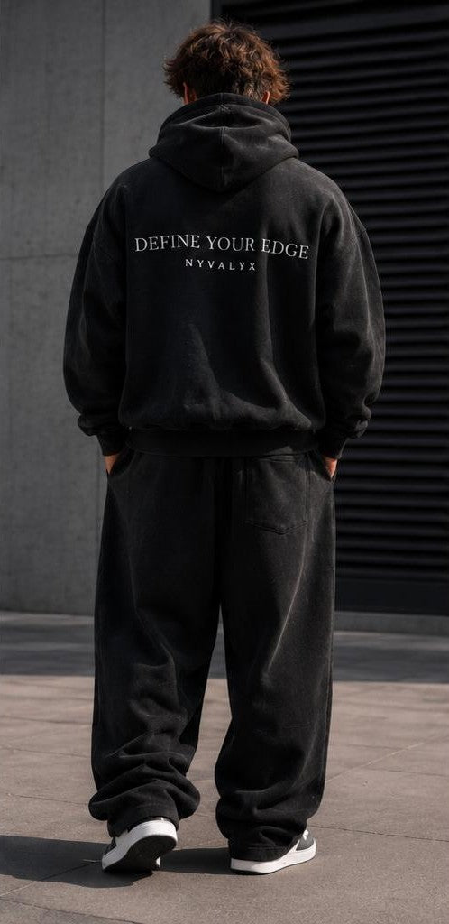 NYVALYX Premium Dres Oversize – Washed Black