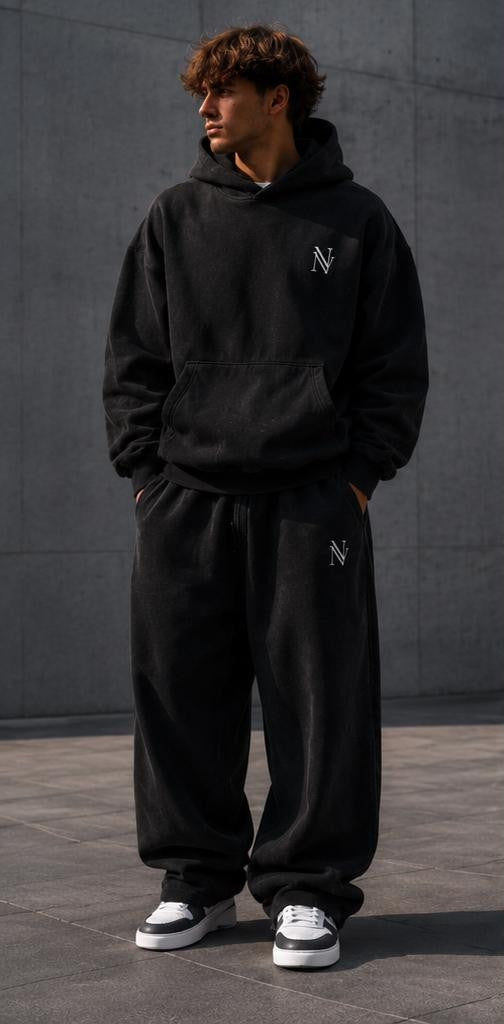 NYVALYX Premium Dres Oversize – Washed Black