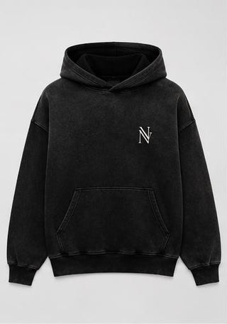 Nyvalyx washed black hoodie