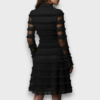 Parisa – Elegancka Czarna Sukienka Midi